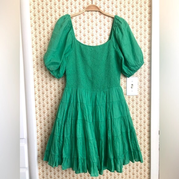 Altar’d State Puff-Sleeve Tiered Cottagecore Sundress | Large - Picture 2 of 6